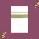 White with Green - The very thin stripes running alongside it appear to be gold Fancy Border Single Layer Cotton Men’s Dhoti