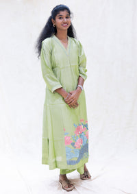 Poovizhi- Pistachio Green  Ladies Branded Co-ord-set Readymade
