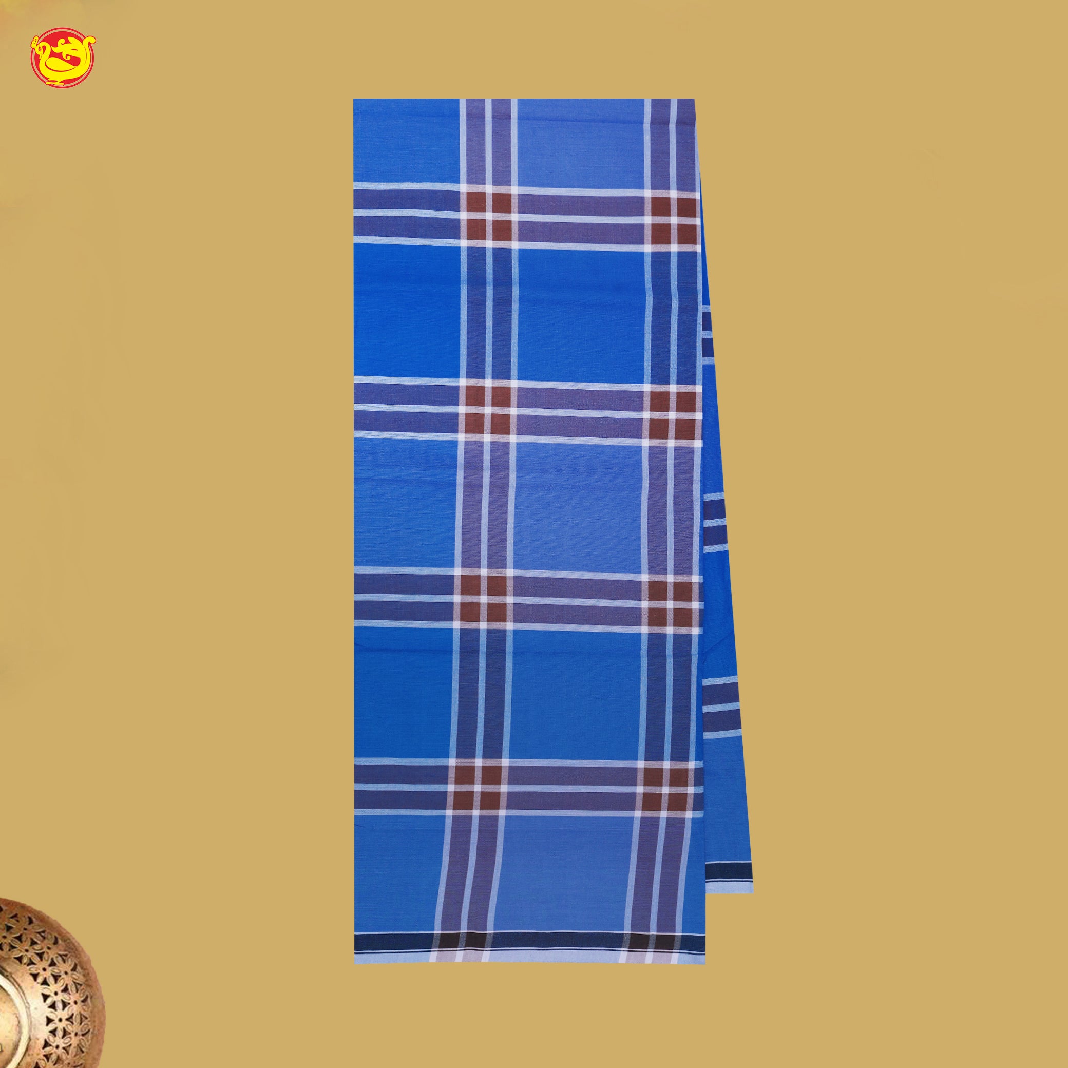 Men’s Checked Cotton Stitched Lungi