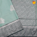 Light mint green with Dark green Soft Silk Saree - Thenianantham