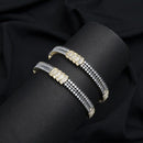 American diamond bangle pair gold finish - Thenianantham