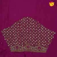 Magenta Bridal Aariwork Blouse - Thenianantham