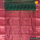 Green with Purple Soft Silk Saree