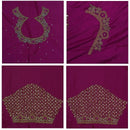 Magenta Bridal Aariwork Blouse - Thenianantham