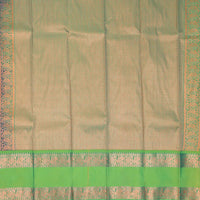 Blue with Light Lawn green Art Silk Saree