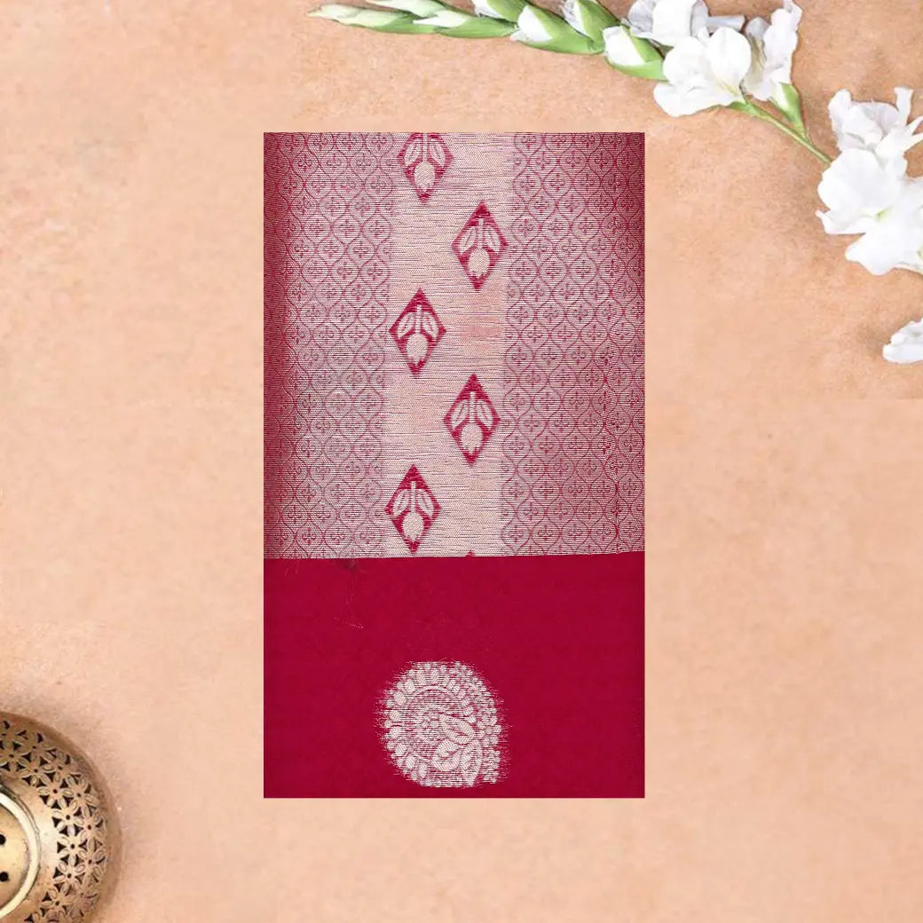 Red  Colour Silk Cotton Saree