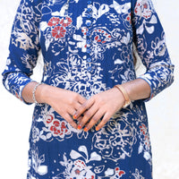 Kuyil- Dark Blue With White Ladies Branded Umbrella Top Readymade