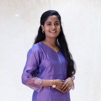 Anicham-Lavender Color Ladies Branded Co-ord-set Readymade