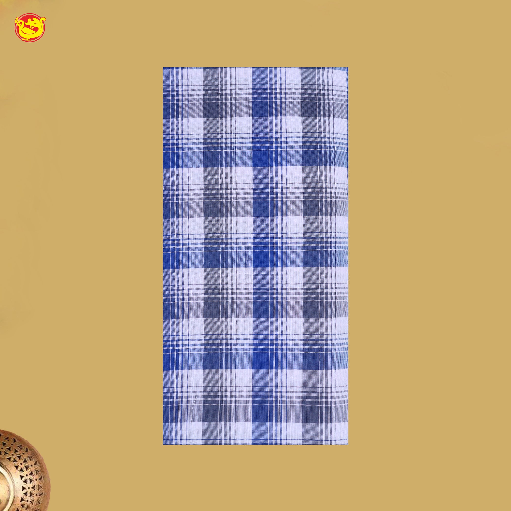 Men’s Checked Cotton Stitched Lungi