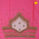 Hot Pink Bridal Aariwork Blouse - Thenianantham