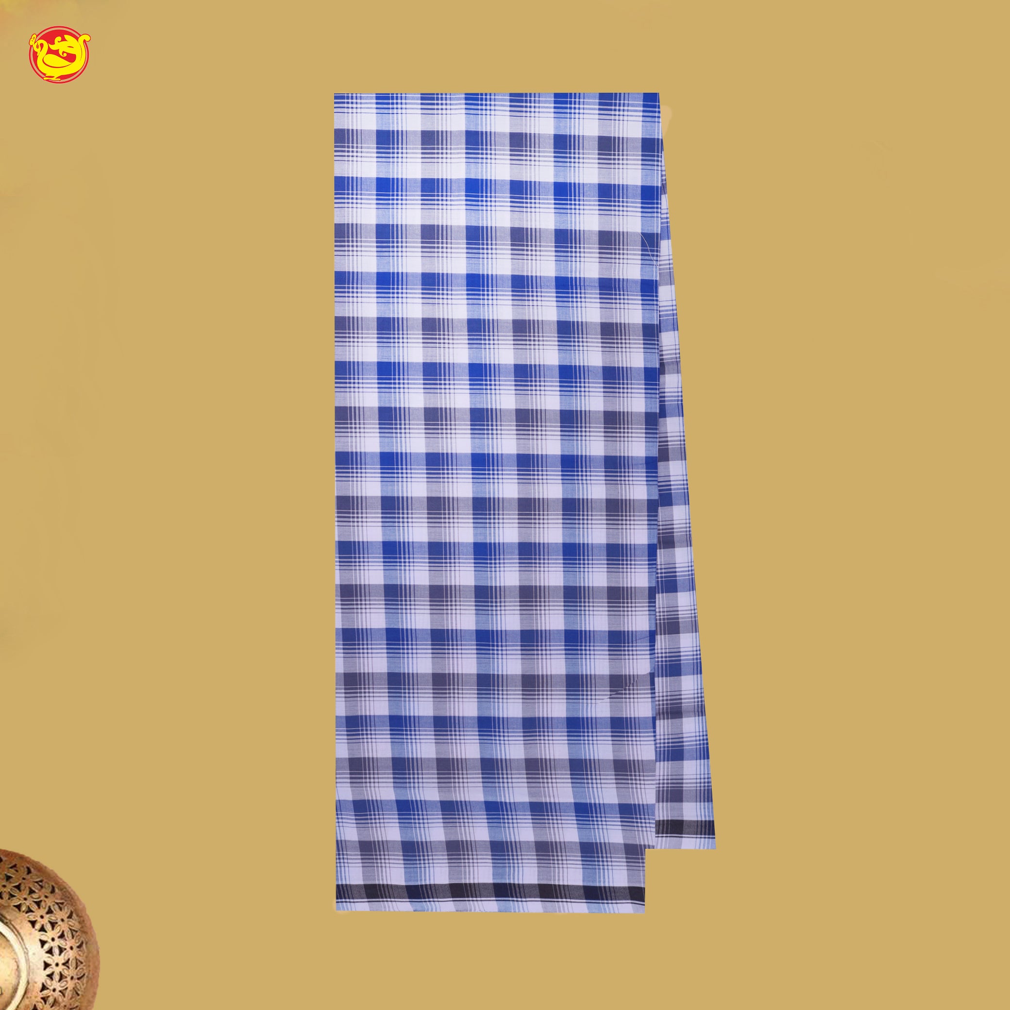 Men’s Checked Cotton Stitched Lungi