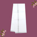 White with Silver  Border Single Layer Cotton Men’s Dhoti