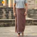 Coffee Brown -Men’s Plain Cotton Lungi – Soft & Comfortable