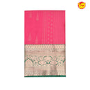 Pink with Green Soft Silk Saree