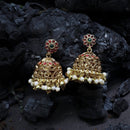 Antique kemp Necklace with jhumkas - Thenianantham