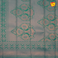 Light Ice blue with Green Kubera Pattu Saree - Thenianantham