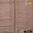 Light brown with Floral Print Raw Silk Saree - Thenianantham