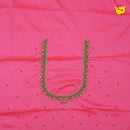 Hot Pink Bridal Aariwork Blouse - Thenianantham