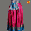 blue with Pink Girls & Women Branded Readymade Pattu Gown - Thenianantham