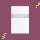 White with Silver  Border Single Layer Cotton Men’s Dhoti