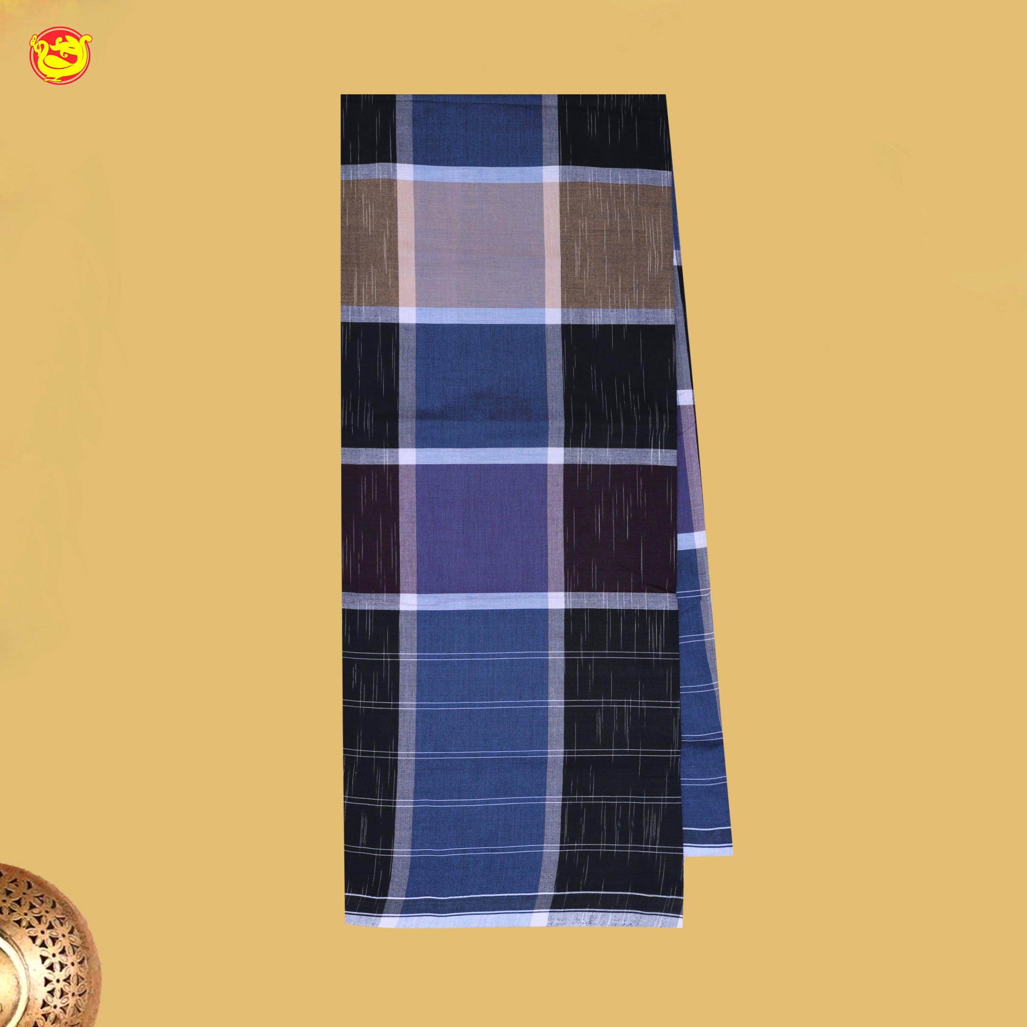 Men’s Checked Cotton Stitched Lungi
