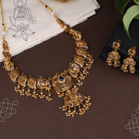 Antique sangu necklace with jhumkas