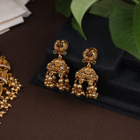 Antique sangu necklace with jhumkas