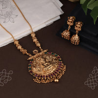 Lakshmi Nagas Antique pendant chain with jhumkas