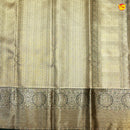 Beige Striped body with dark Green border Designer Silk Saree - Thenianantham