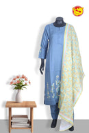 Light Blue With Green Ladies Branded Readymade Chudi Set - Thenianantham