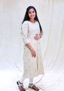 Thenmozhi-off-white Ladies Branded Umbrella Top Readymade