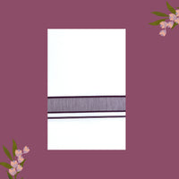 White with Coffee Brown Border – for very similar-looking Single Layer Cotton Men’s Dhoti