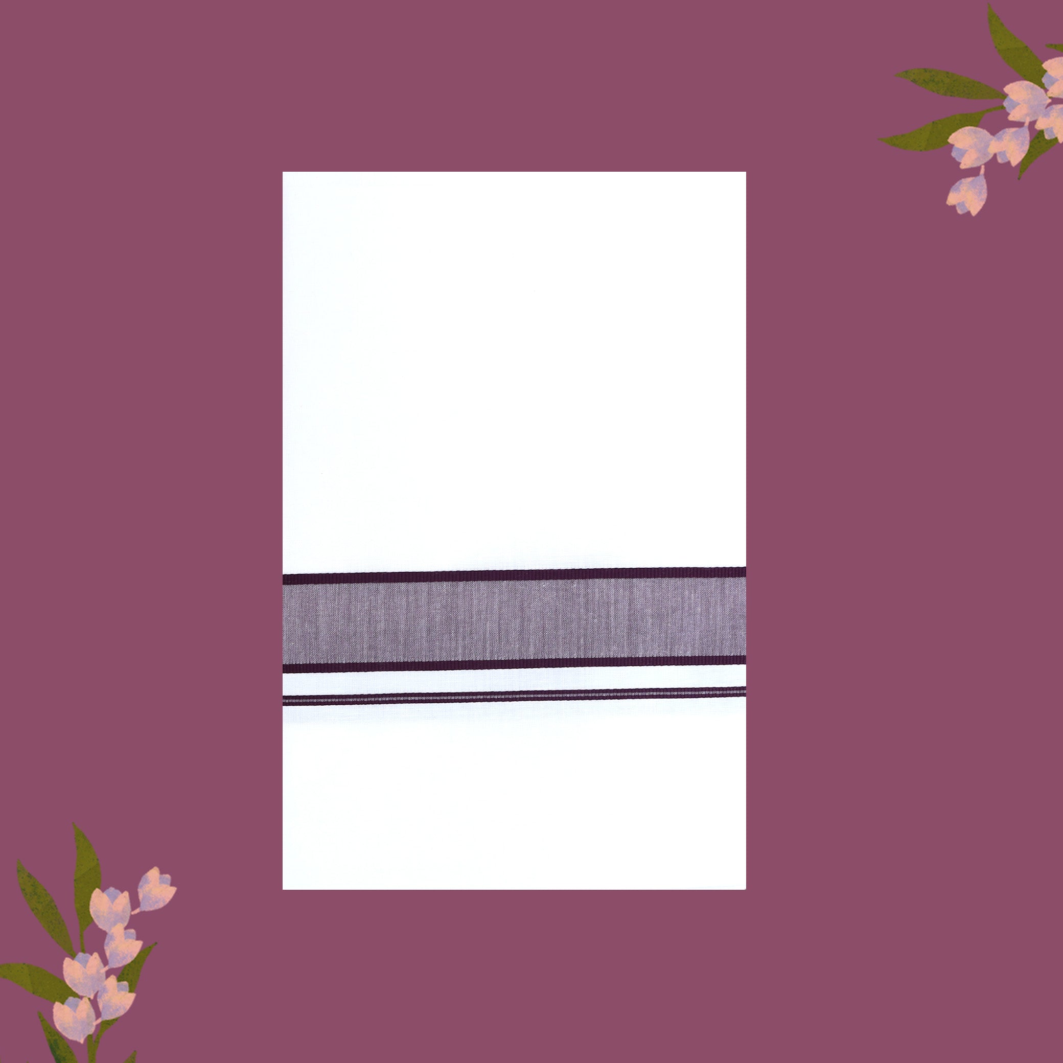 White with Coffee Brown Border – for very similar-looking Single Layer Cotton Men’s Dhoti