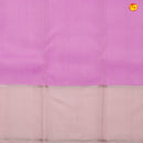 Light Pink With Cream Motifs Silver Zari Striped Pure Kanjivaram Subhalaya Soft Silk Saree - Thenianantham