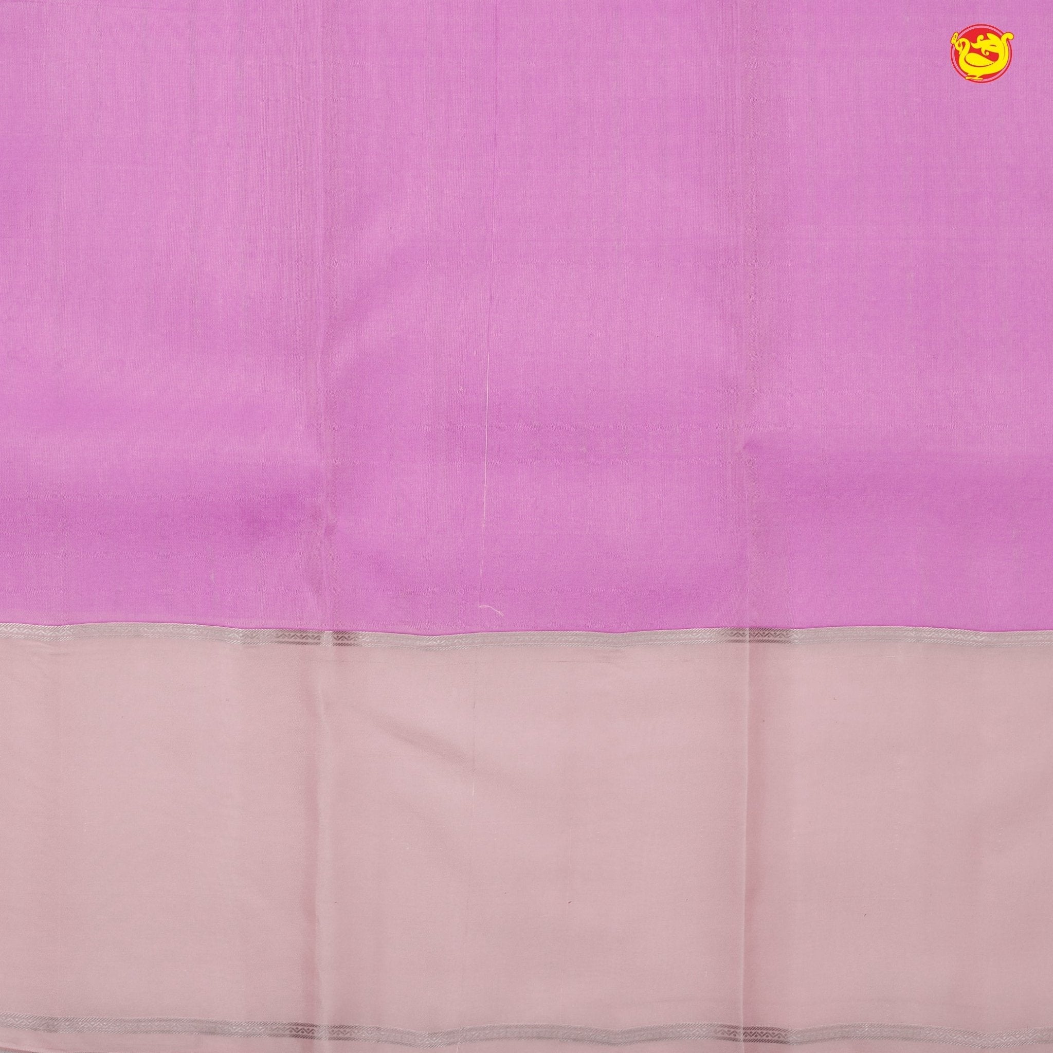 Light Pink With Cream Motifs Silver Zari Striped Pure Kanjivaram Subhalaya Soft Silk Saree - Thenianantham