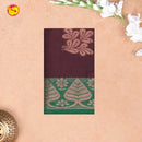 Dark Brown With Green Kalyani Cotton Saree