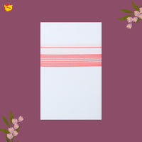 White with Gold Fancy Border Single Layer Cotton Men’s Dhoti