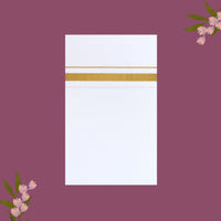 White with Golden  Border Single Layer Cotton Men’s Dhoti