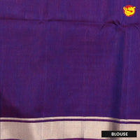 Green With Purple Pure Silk Cotton Saree - Thenianantham