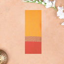 Yellow-Orange  With Dark Red Border  Arani Silk Saree