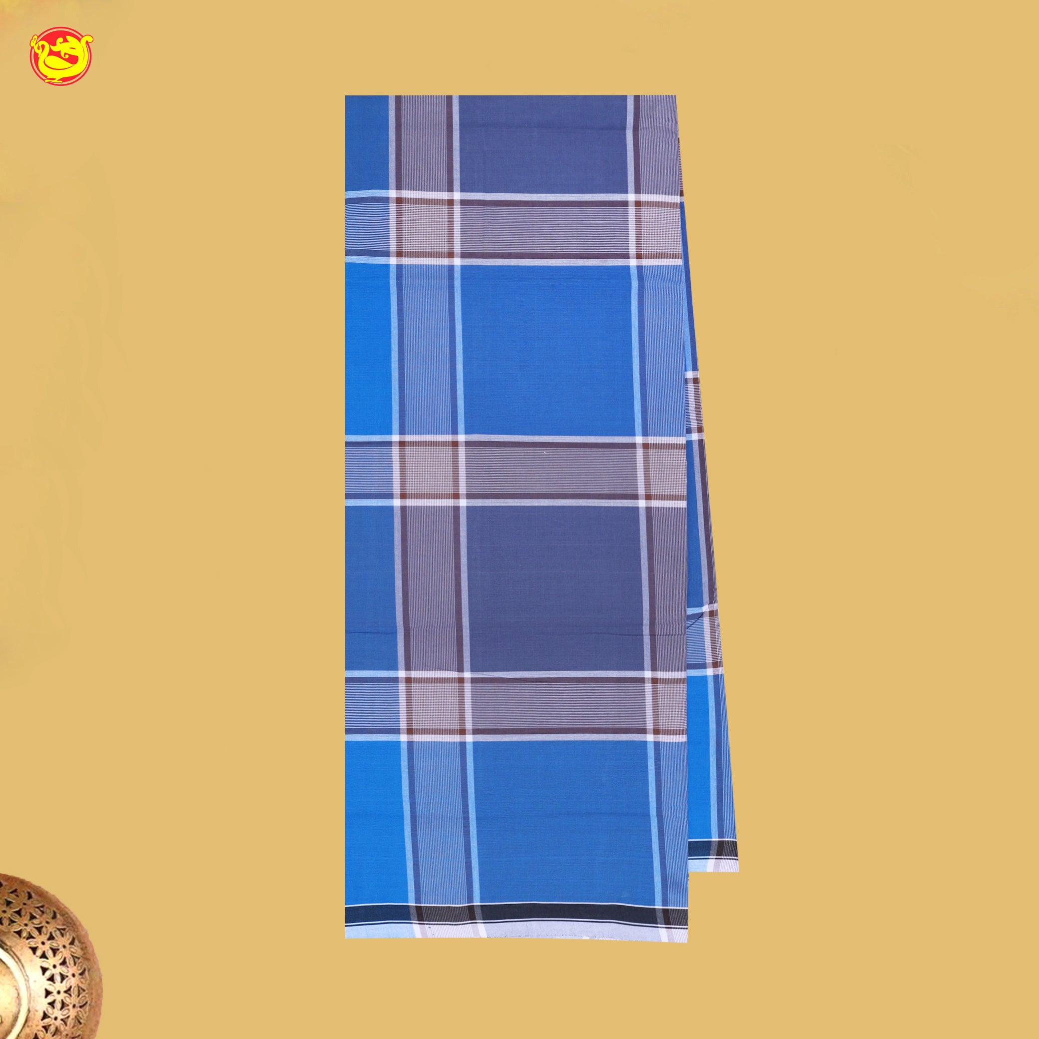 Men’s Checked Cotton Stitched Lungi