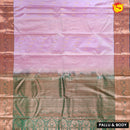 Light Pink with Dark Green Soft Silk Saree