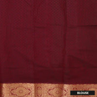 Forest Green With Maroon   Silk Cotton Saree