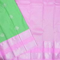 Pastel Green with Light Pink Art Silk Saree - Thenianantham