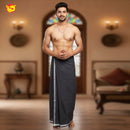 Block -Men’s Plain Cotton Lungi – Soft & Comfortable