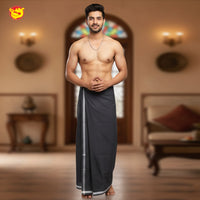 Block -Men’s Plain Cotton Lungi – Soft & Comfortable