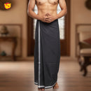 Block -Men’s Plain Cotton Lungi – Soft & Comfortable