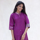 Aadhira- Deep purple color Ladies Branded Co-ord-set Readymade
