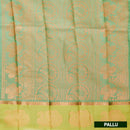 Pale Green  With  Lime Green Border Silk Cotton Saree