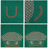 Green Bridal Aariwork Blouse - Thenianantham